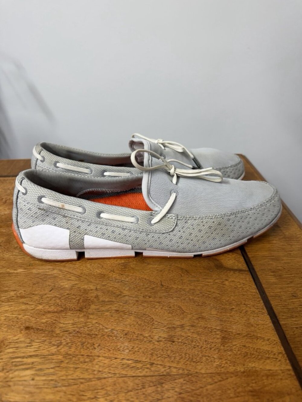 SWIMS Men’s 10 Breeze Wave Gray Orange Loafers Machine‎ Wash Boat & Water Shoes - Picture 2 of 6